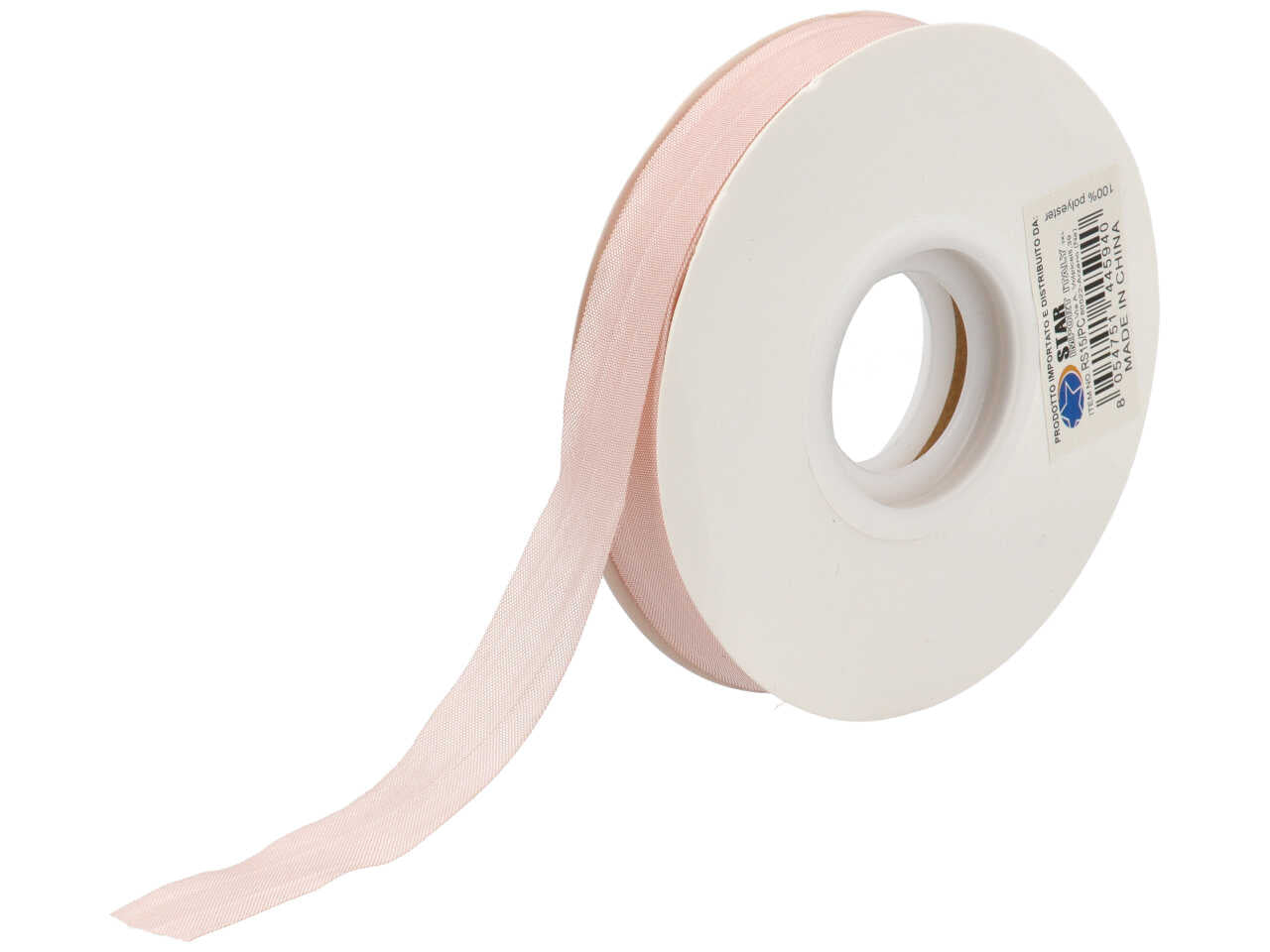 Satin arricciato cipria 15mmx50m