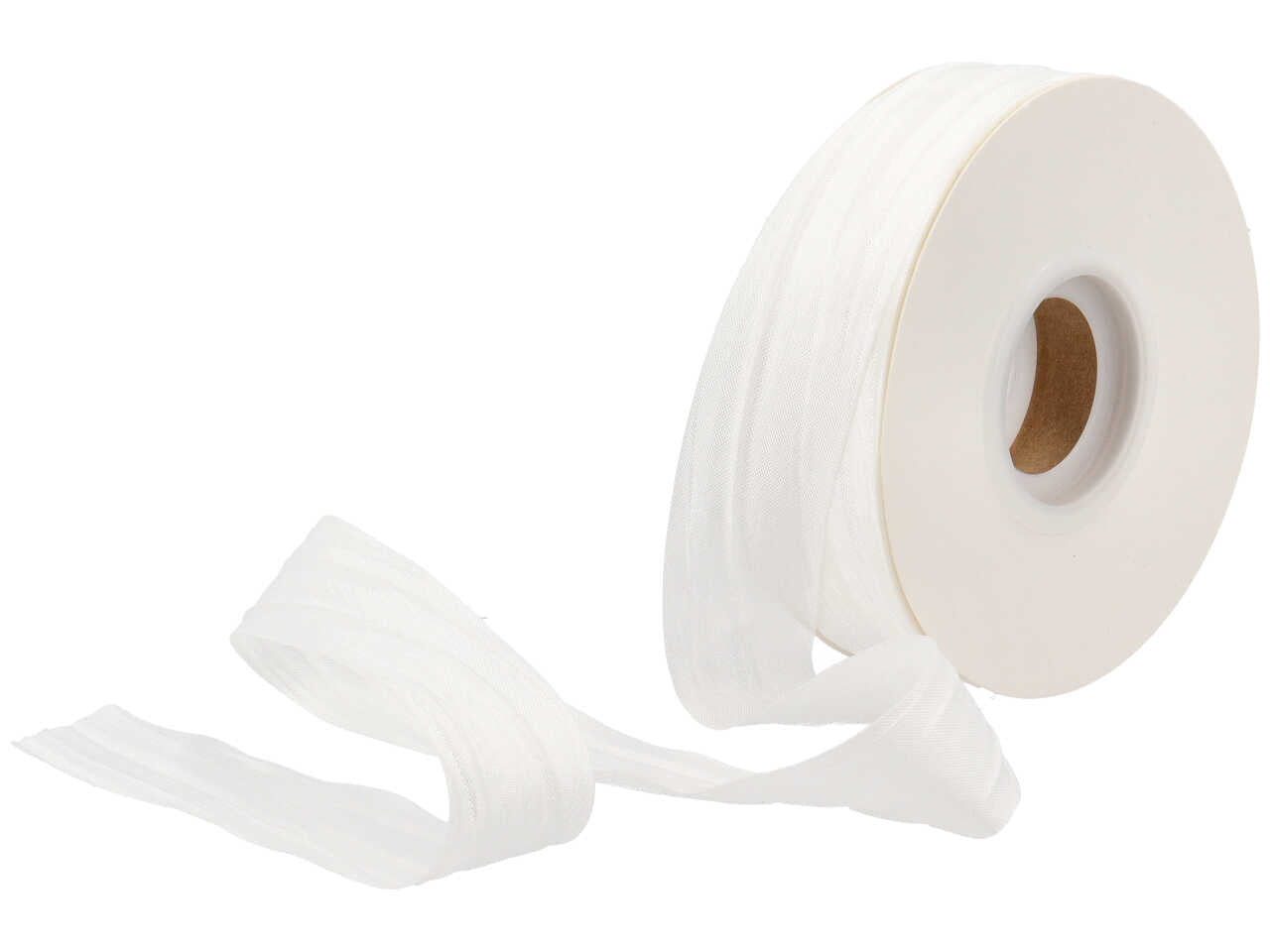 Satin arricciato bianco 25mmx50m