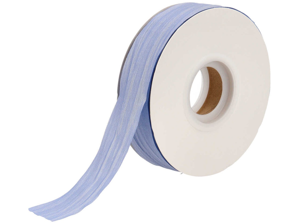Satin arricciato celeste 25mmx50m
