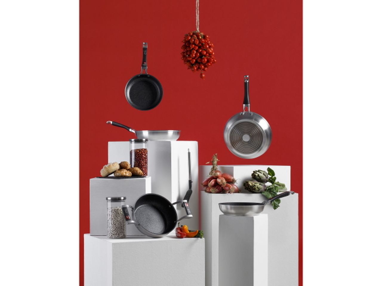 Casseruola chef con 2 maniglie e coperchio in vetro per induzione 24cm