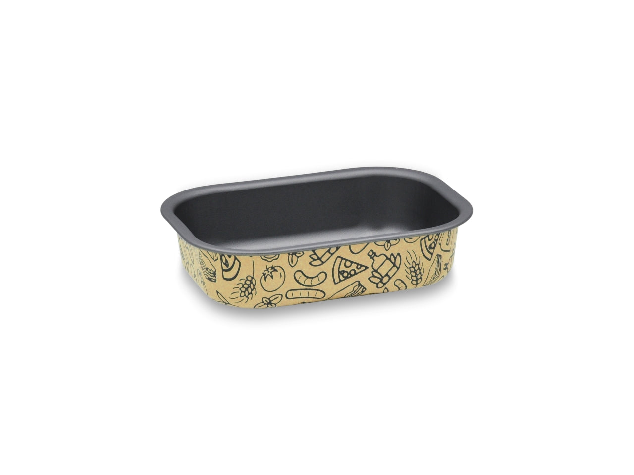Tegame antiaderente per forno e friggitrice ad aria celeste e giallo 20x15 cm - Accademia Mugnano