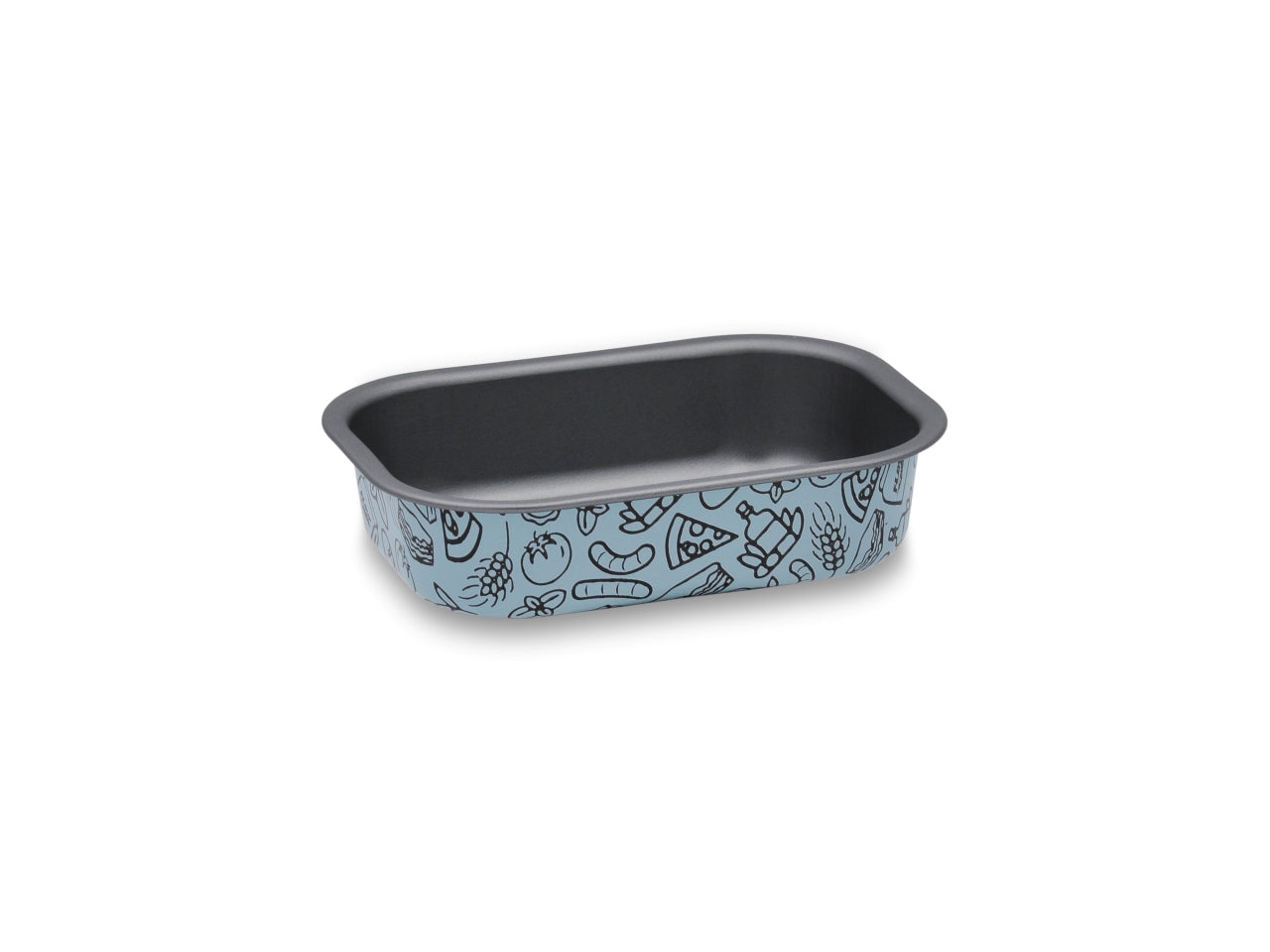 Tegame antiaderente per forno e friggitrice ad aria celeste e giallo 20x15 cm - Accademia Mugnano