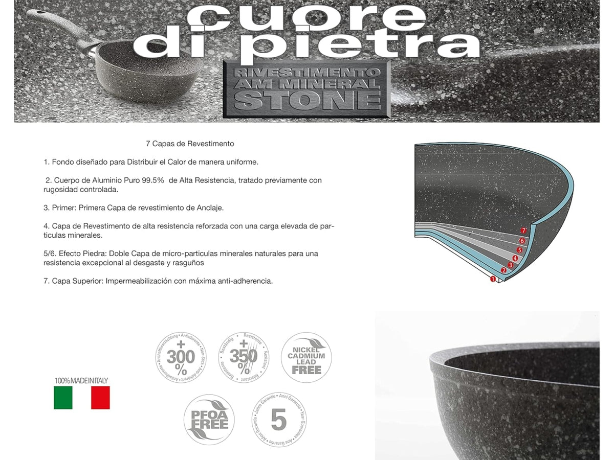 Cuore di pietra cass.la 1mo cm.16 per induzione