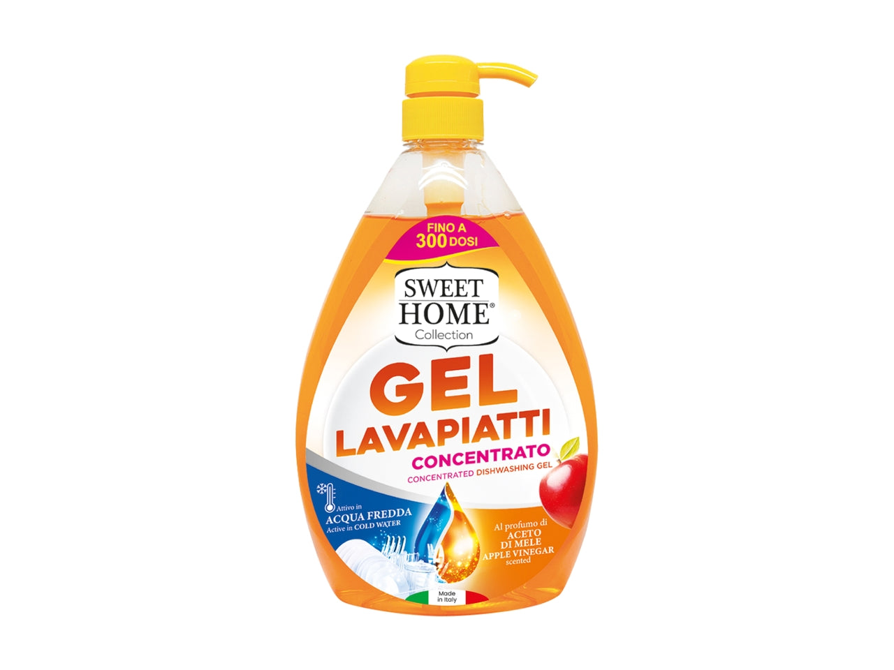 Home sweet home gel lavapiatti antibatterico 1l aceto di mele$