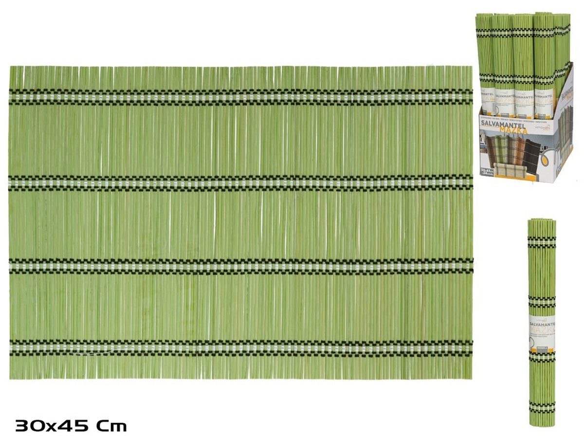 Tovaglietta americana bambù verde stile etnico, 30x45cm - Kitchen&Go