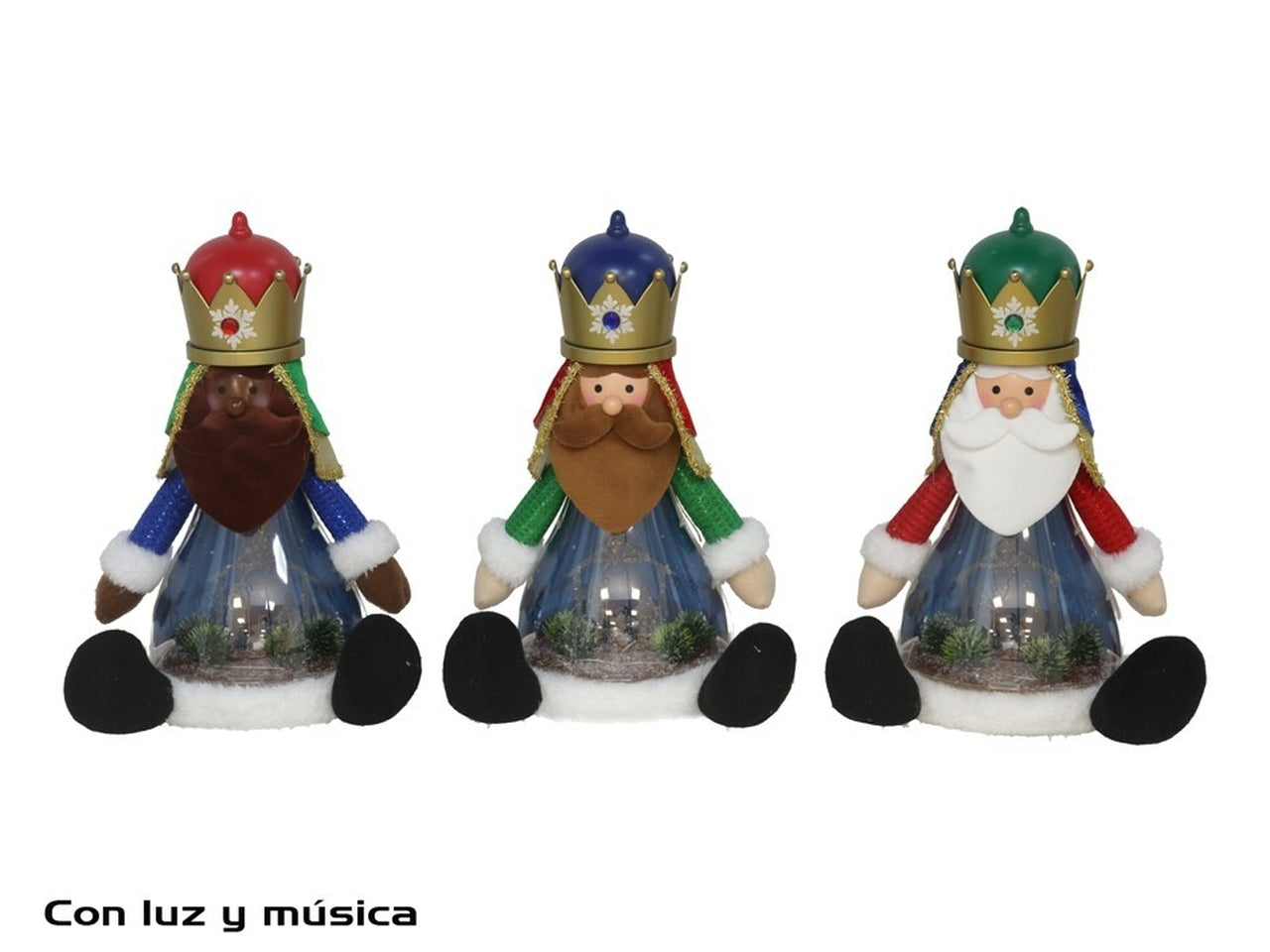 Re magio con 5led 18x14x33cm-disponibile in 3 assortimenti