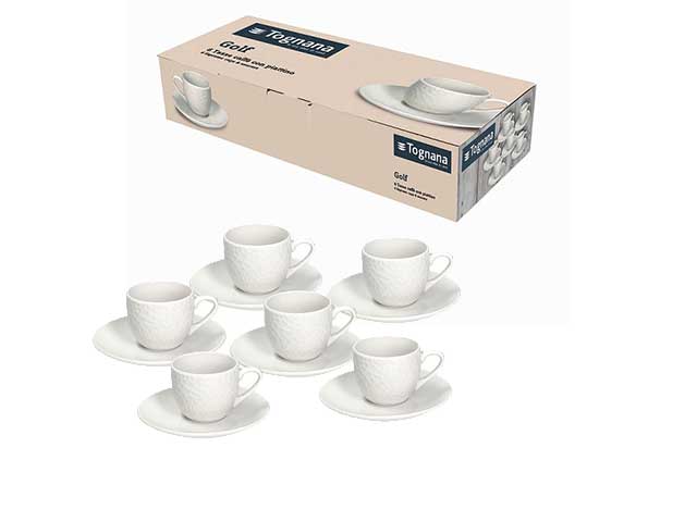 Tazzine caffe` c/p bian.6 pezzi gf085010000