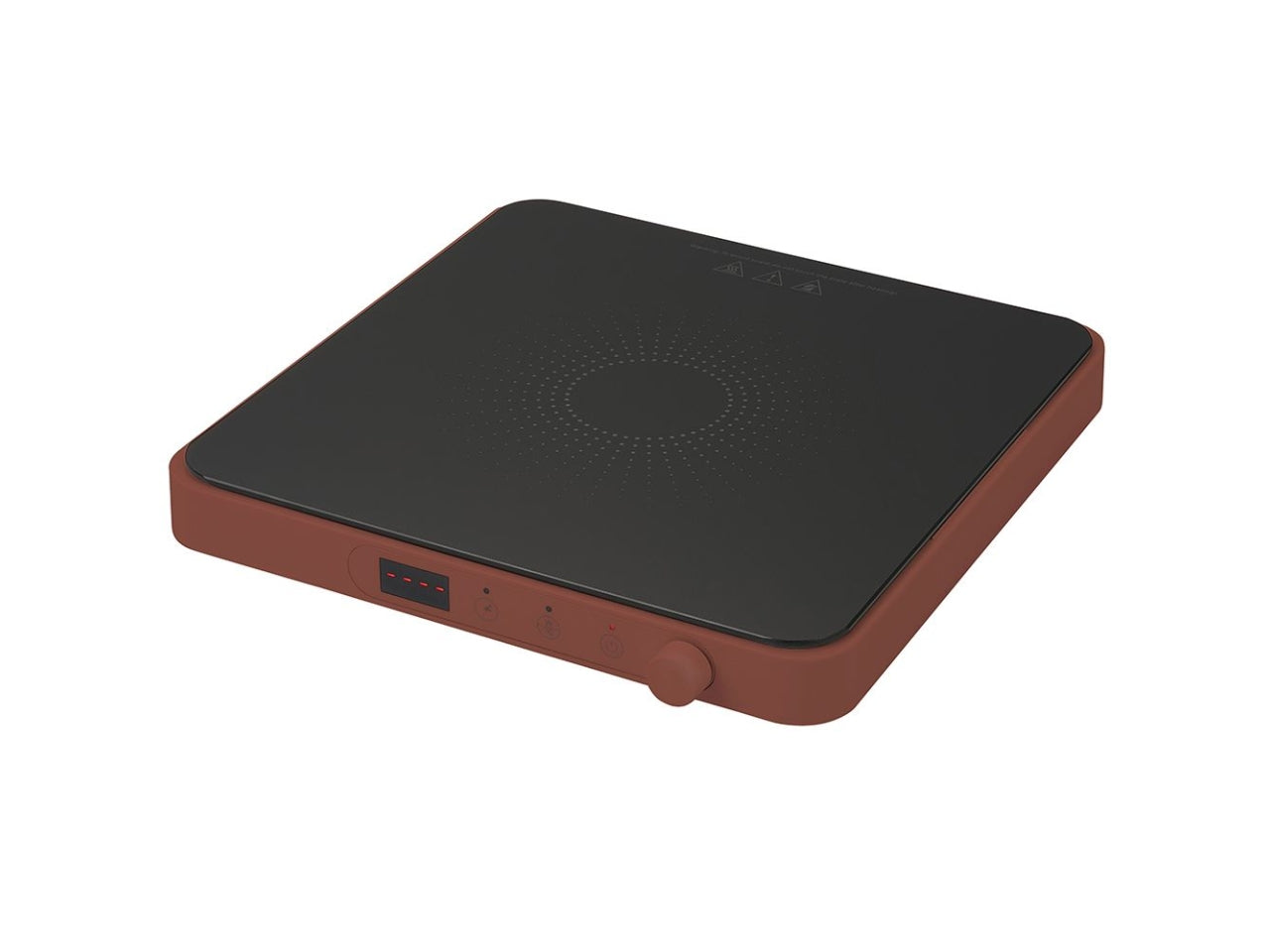 Piastra a induzione, Iridea rosso mela 200-2000W, 31x33 cm - Tognana