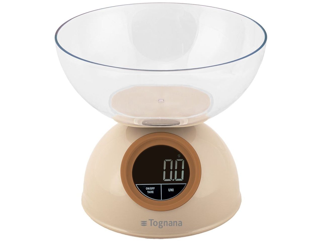 Bilancia da cucina Tognana digitale 5 kg vintage in plastica champagne 18x17 cm