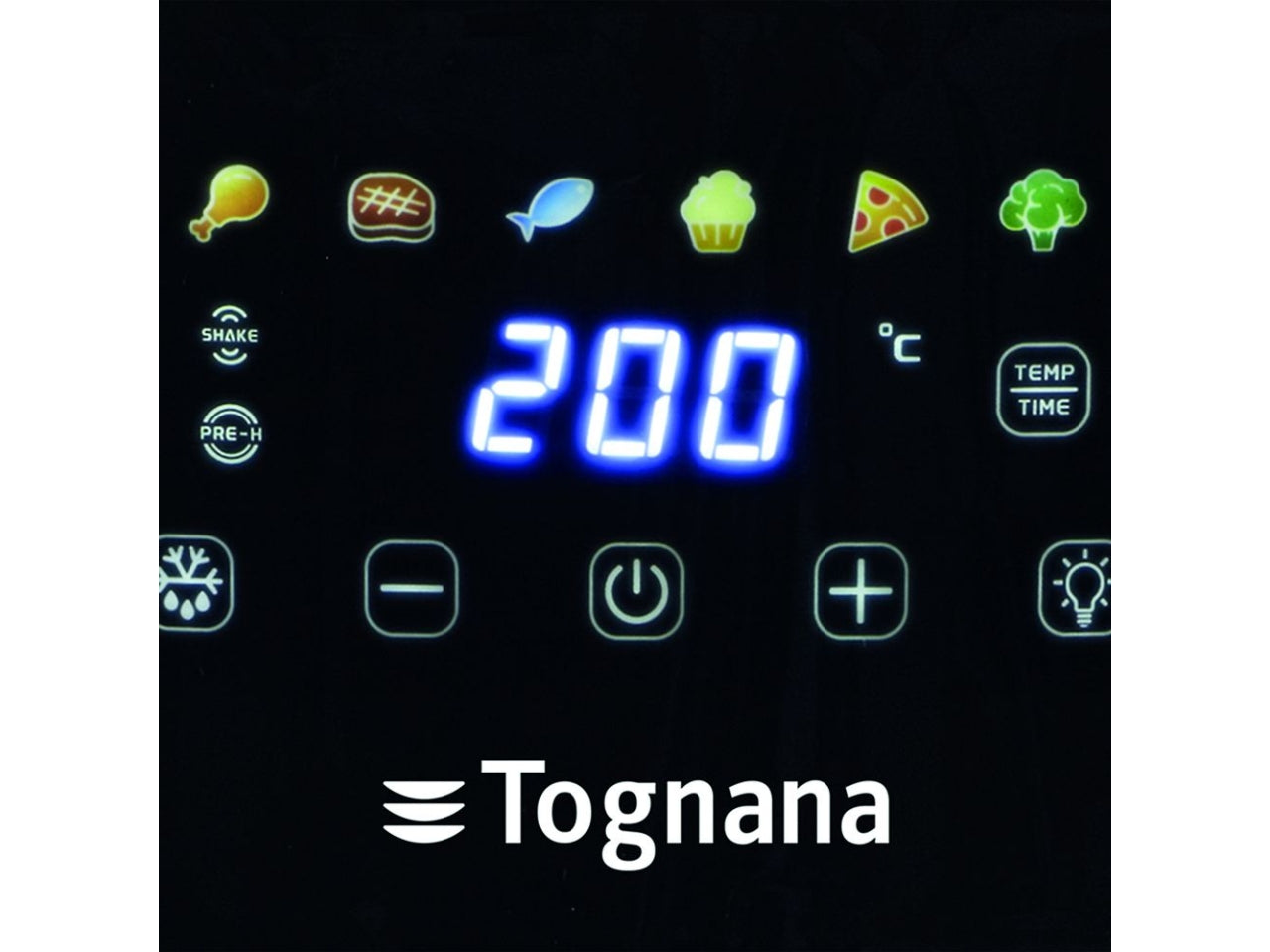 Friggitrice ad aria Tognana 8 L vintage in plastica e acciaio inox champagne e nero 32,5x41x32 cm