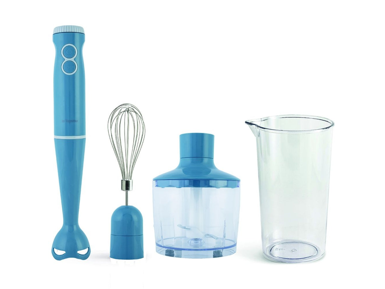 Frullatore a immersione Tognana 3in1 vintage in plastica e acciaio inox carta da zucchero 6,5x6,5x37 cm