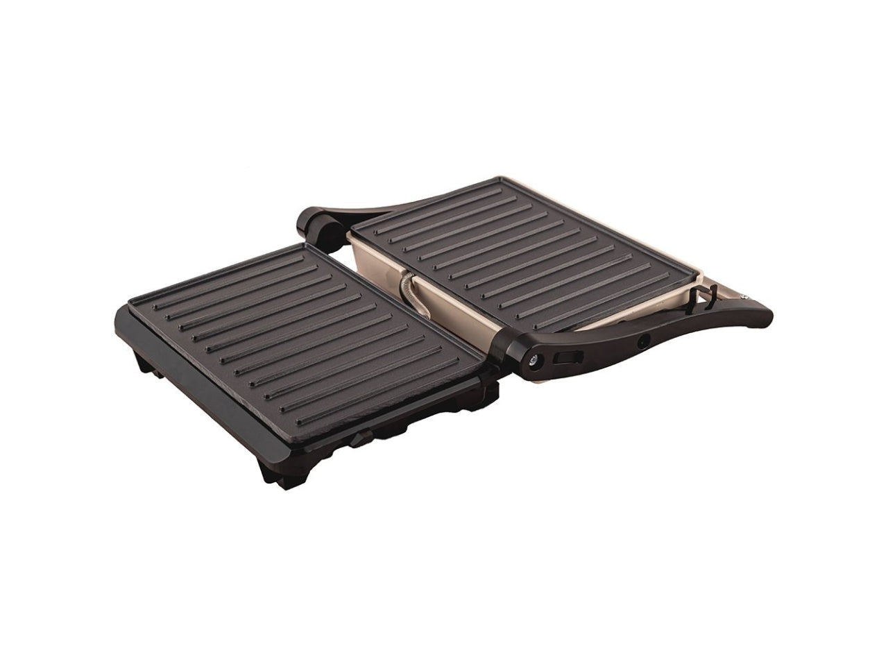 Tostiera Tognana mini grill vintage in bakelite e acciaio champagne 27,5x23,5x9,7 cm