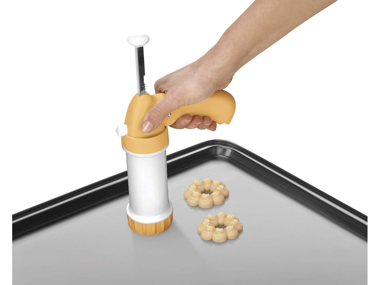 Pistola spara biscotti siringa in plastica e acciaio inox Tescoma Delicia