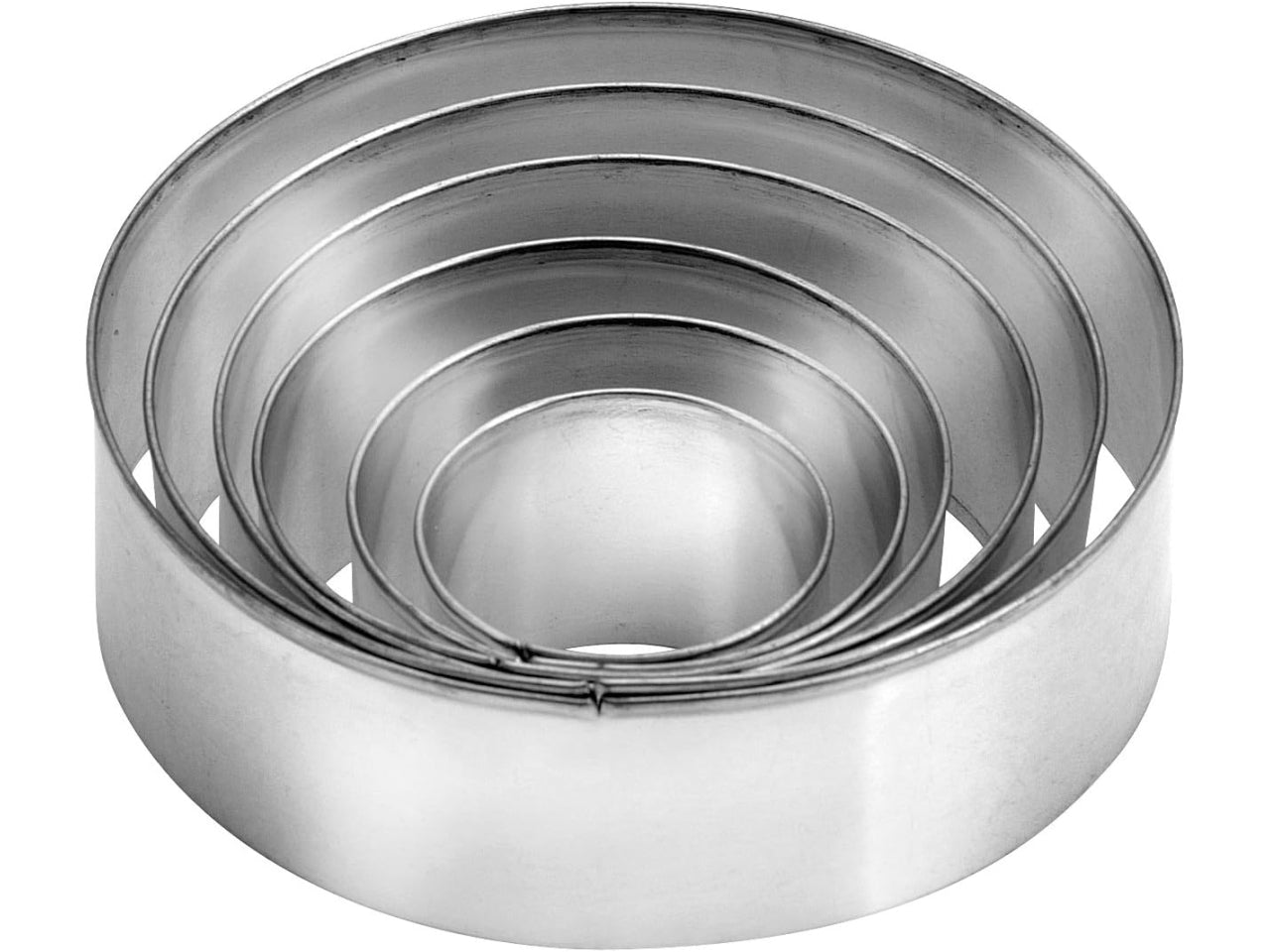 Tagliabiscotti tondi Tescoma Delicia in acciaio 6 pezzi da 3 a 8 cm