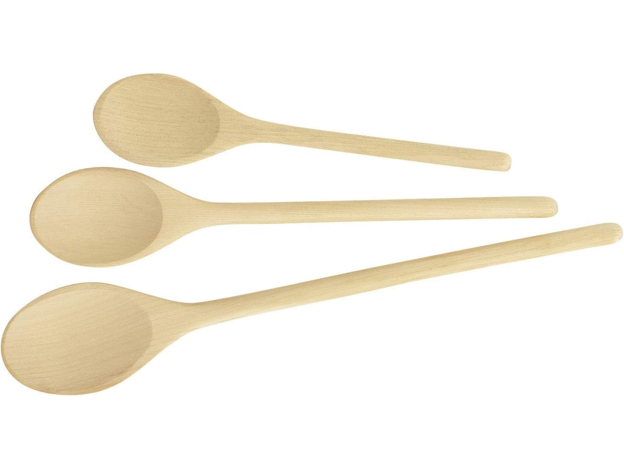 Cucchiai in legno ovali 3 pezzi 20 25 30 cm Tescoma Woody mestoli
