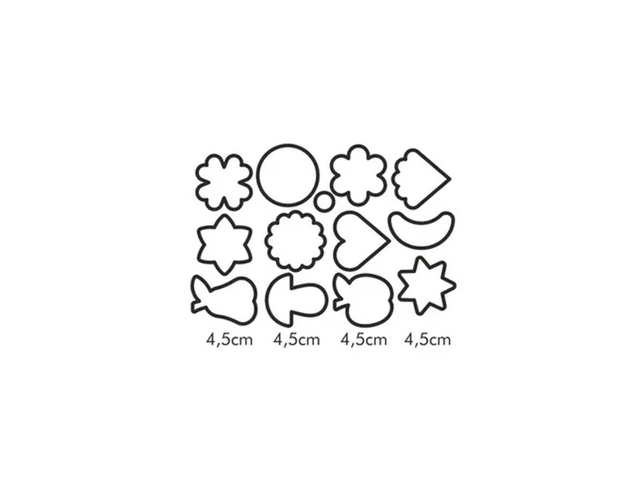 Tagliabiscotti Tradizionali di 4 e 5 cm 13 pezzi Tescoma Delicia