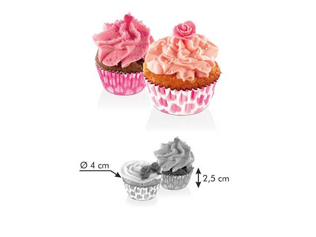 Pirottini in carta decoro a cuori 4 cm 100 pezzi Tescoma Delicia