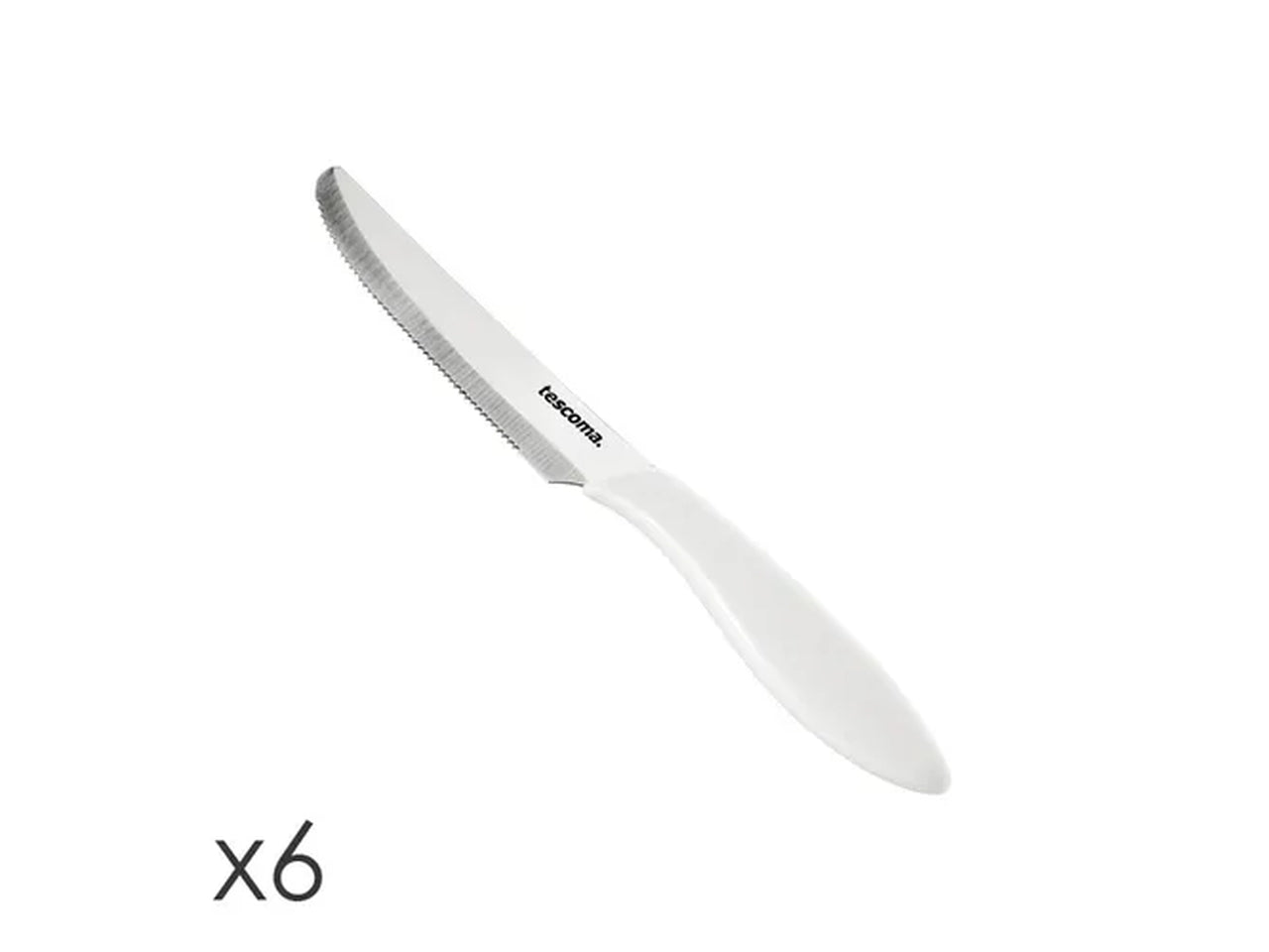 Set 6 coltelli da tavola bianco 12 cm Tescoma Presto