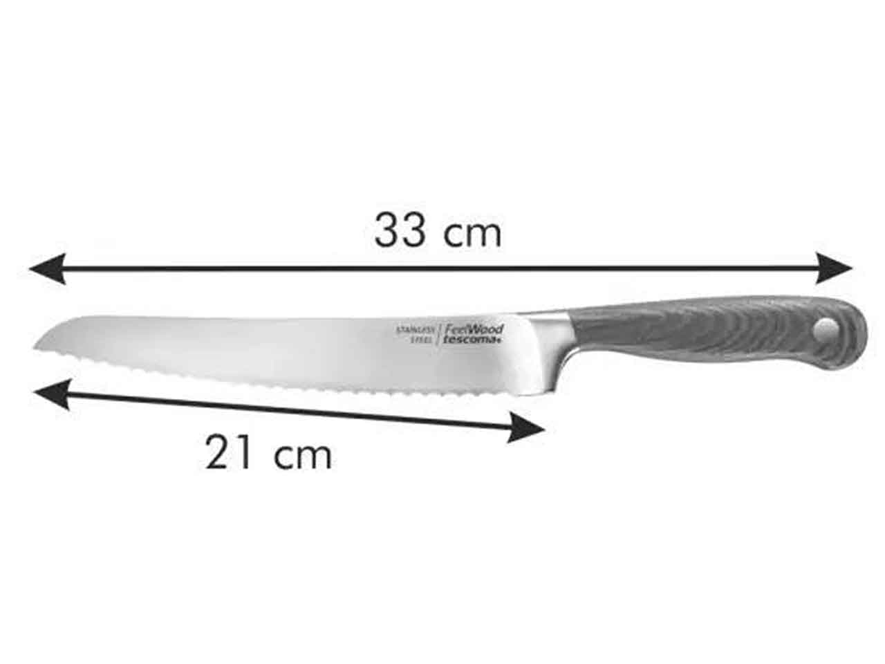 Coltello per pane 21 cm Tescoma Feelwood