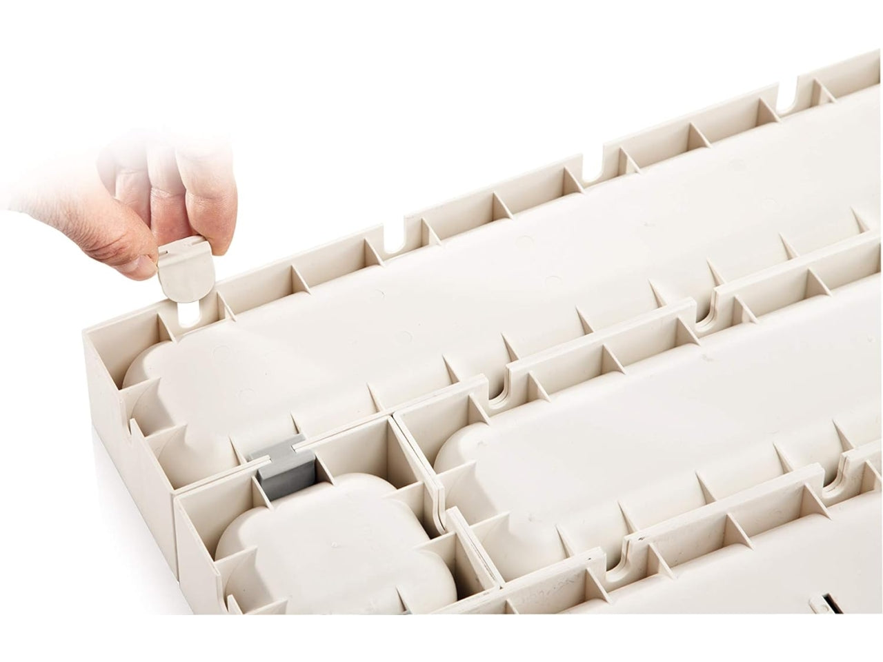 Porta posate da cassetto Tescoma bianco in plastica 37x222 cm