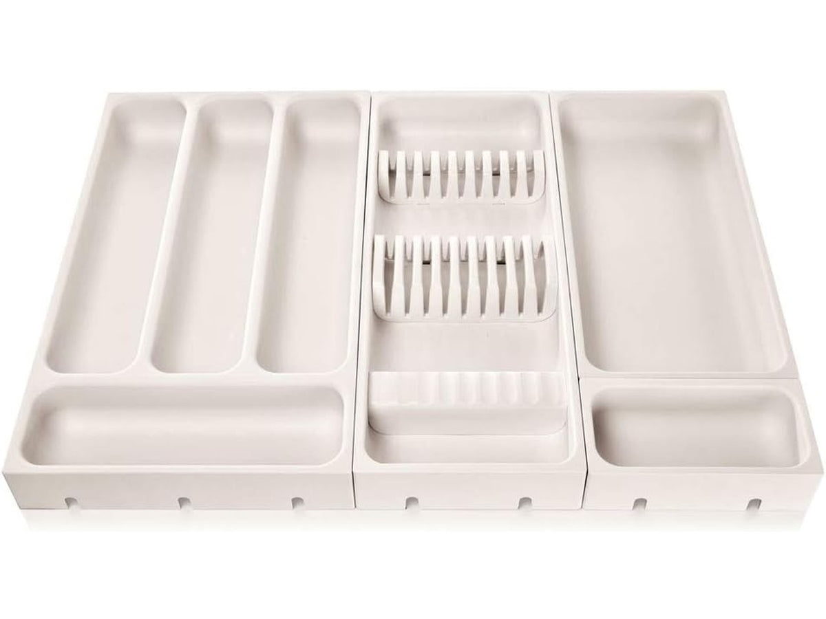 Porta utensili Tescoma Flexispace bianco in plastica 37x14,8 cm