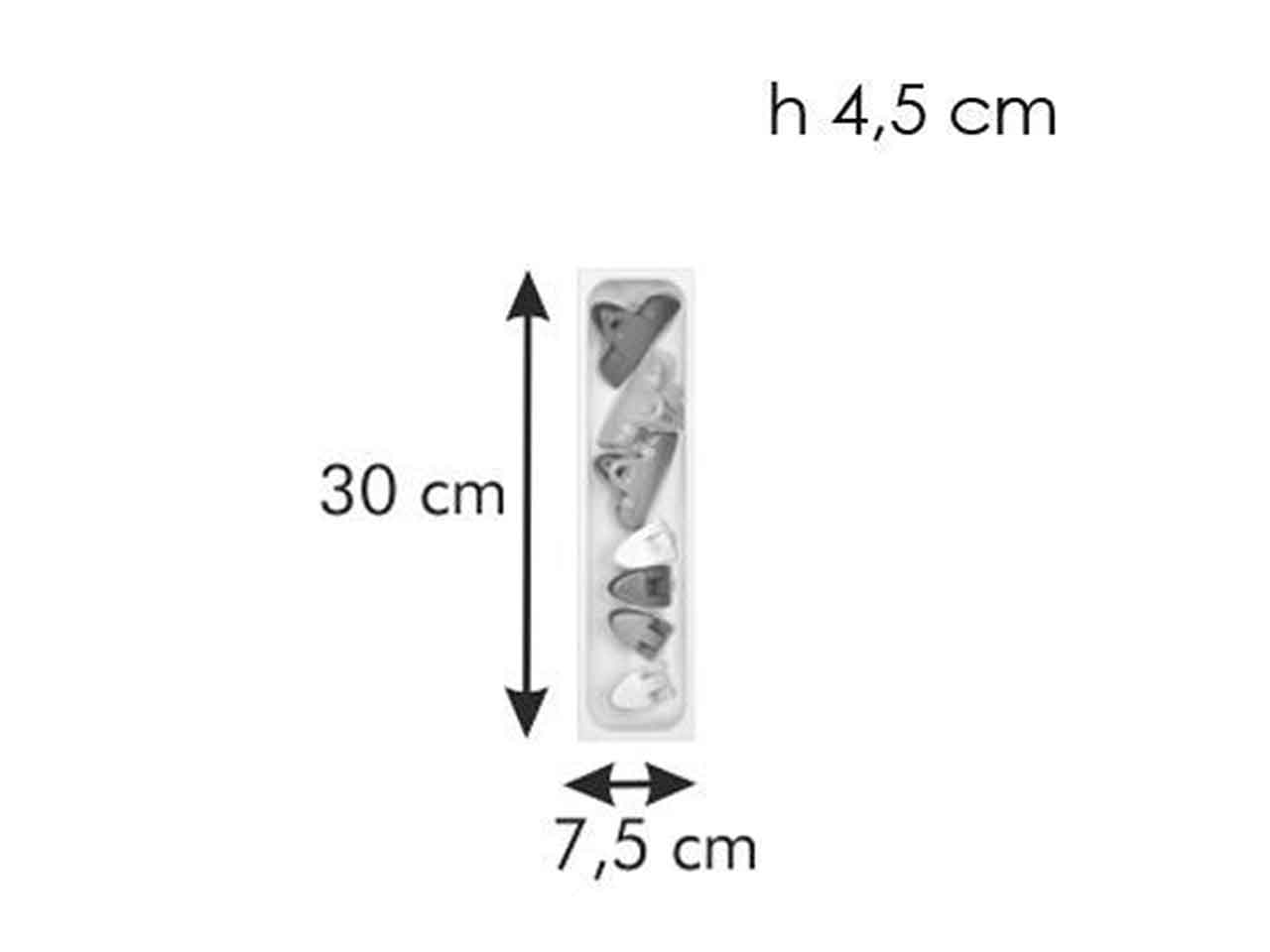 Porta utensili da cassetto Tescoma Flexispace bianco in plastica 29,6x7,4 cm