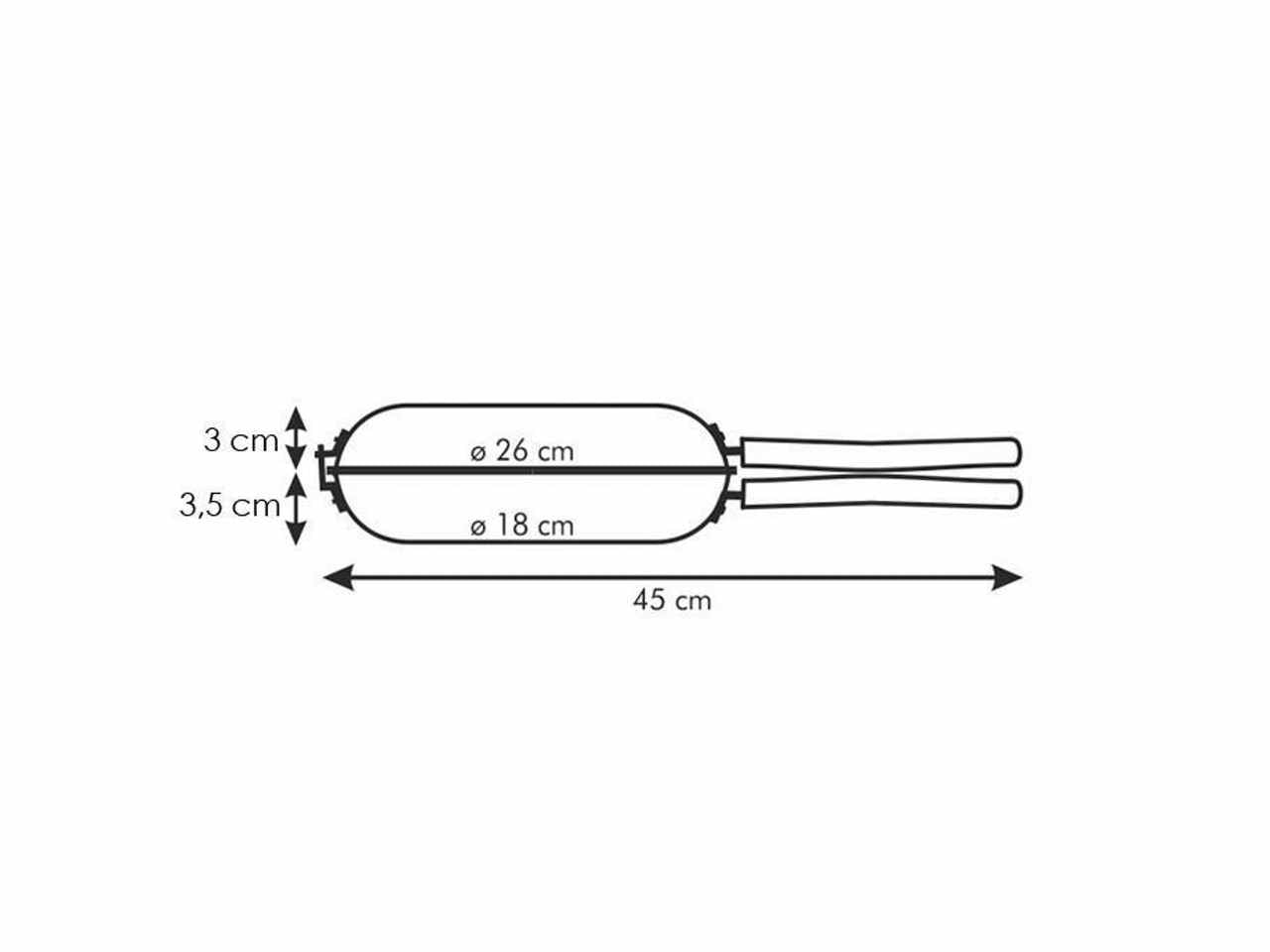 Padella doppia girafrittata Tescoma Presto antiaderente 26 cm