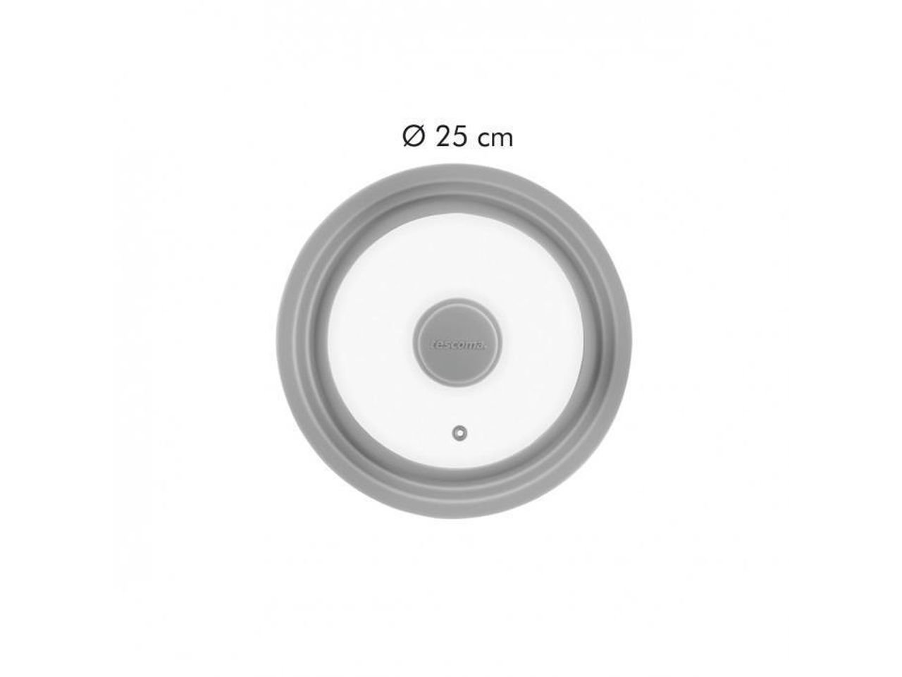 Coperchio in vetro e silicone per padelle adattabile 20-22-24 cm Tescoma Unicover