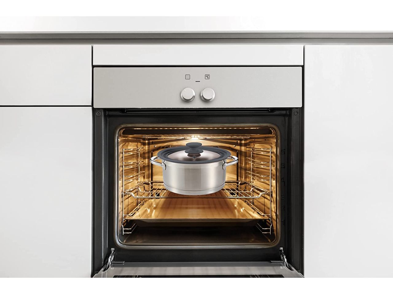 Coperchio in vetro e silicone per padelle adattabile 20-22-24 cm Tescoma Unicover