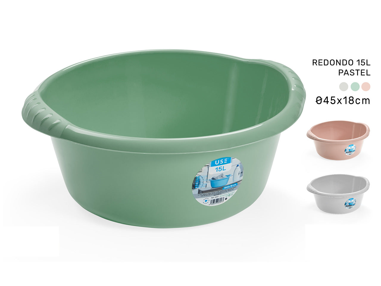Bacinella rotonda 15l pastel
