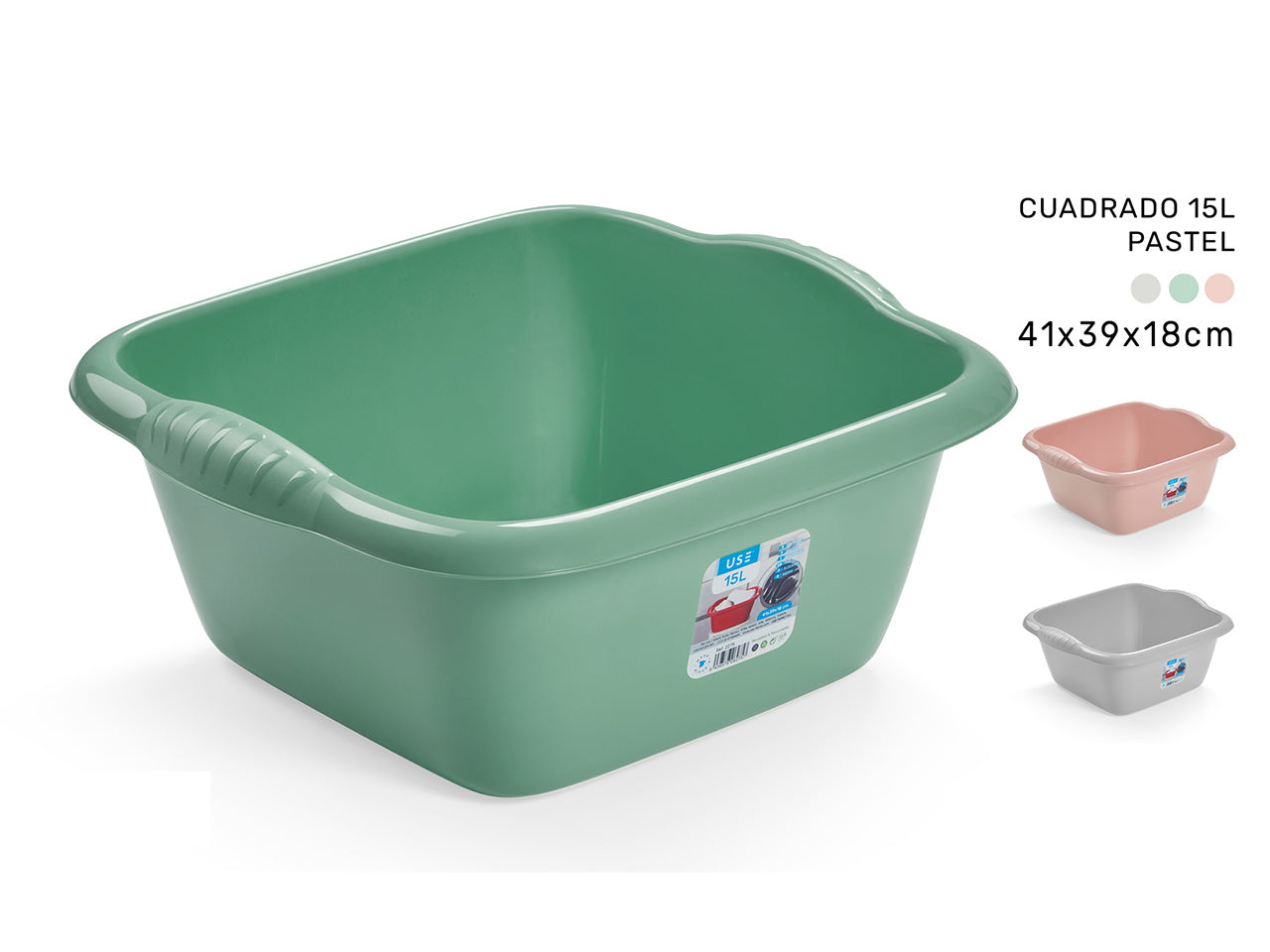 Bacinella quadrata 15l pastel