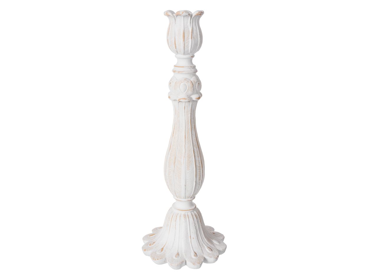 Candeliere tulip bianco d.10xh.27.5cm