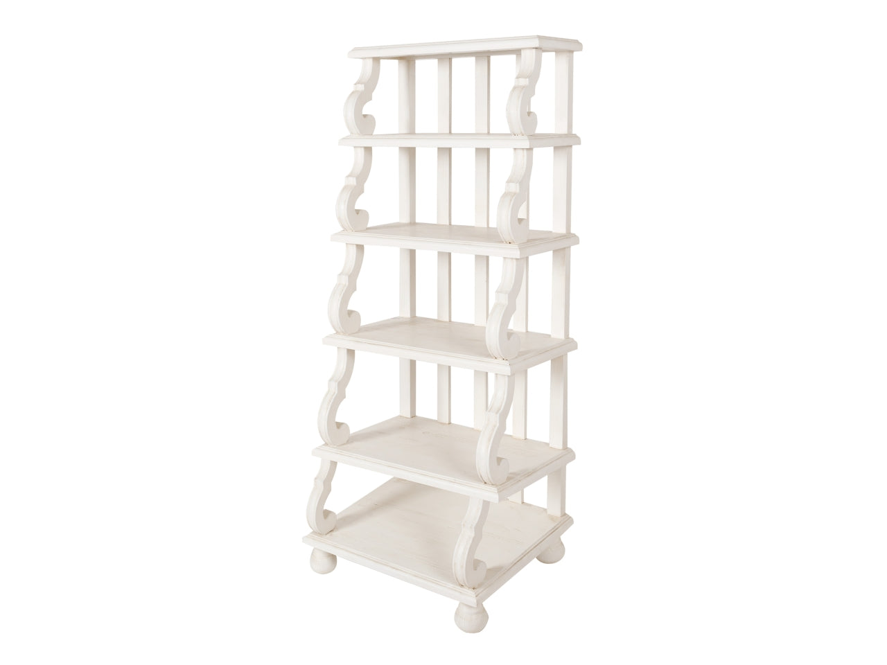 Etagere crema a 6 ripiani 60x44x151cm