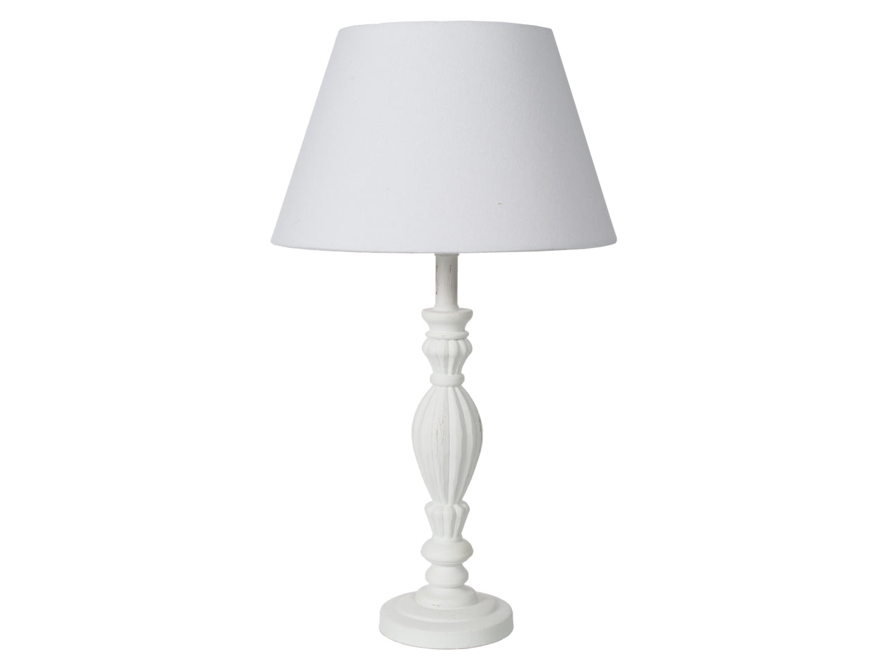 Lampada helga c/cappa bianca h.53cm