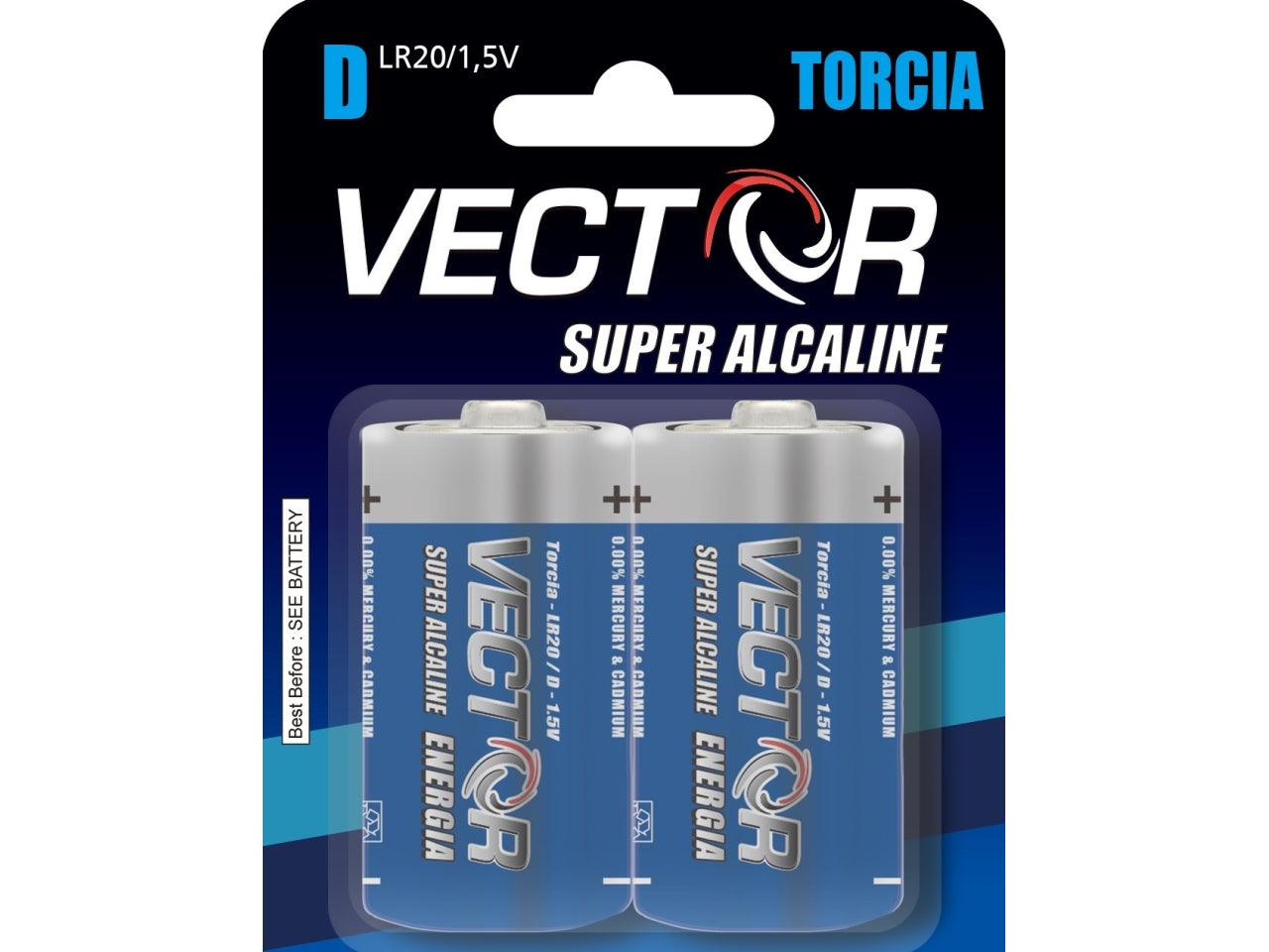 Pila super alcalina torcia blister da 2 pile