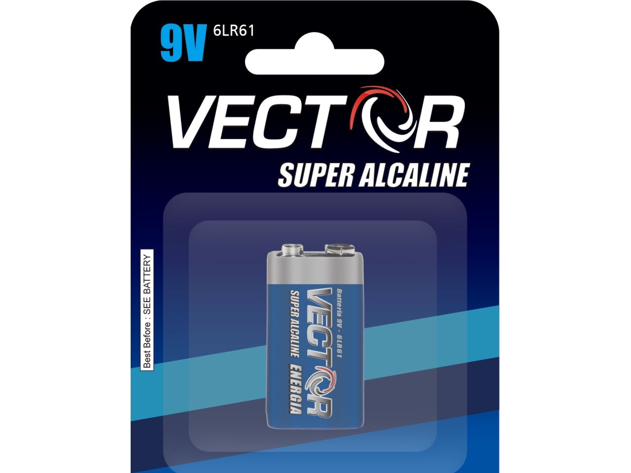 Pila super alcalina 9 volt blister