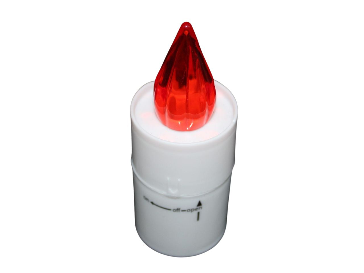 Lumino votivo led a batterie dimesioni 10,5x4,2cm, effetto fiamma che arde