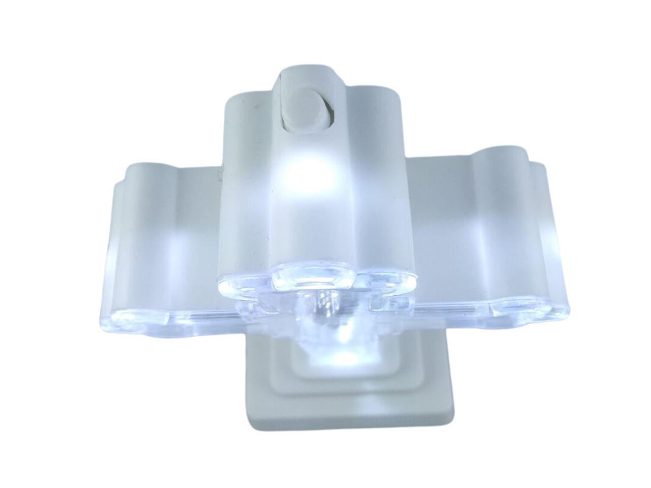 Croce bianca luminosa a led a batterie , h.18x7x8cm