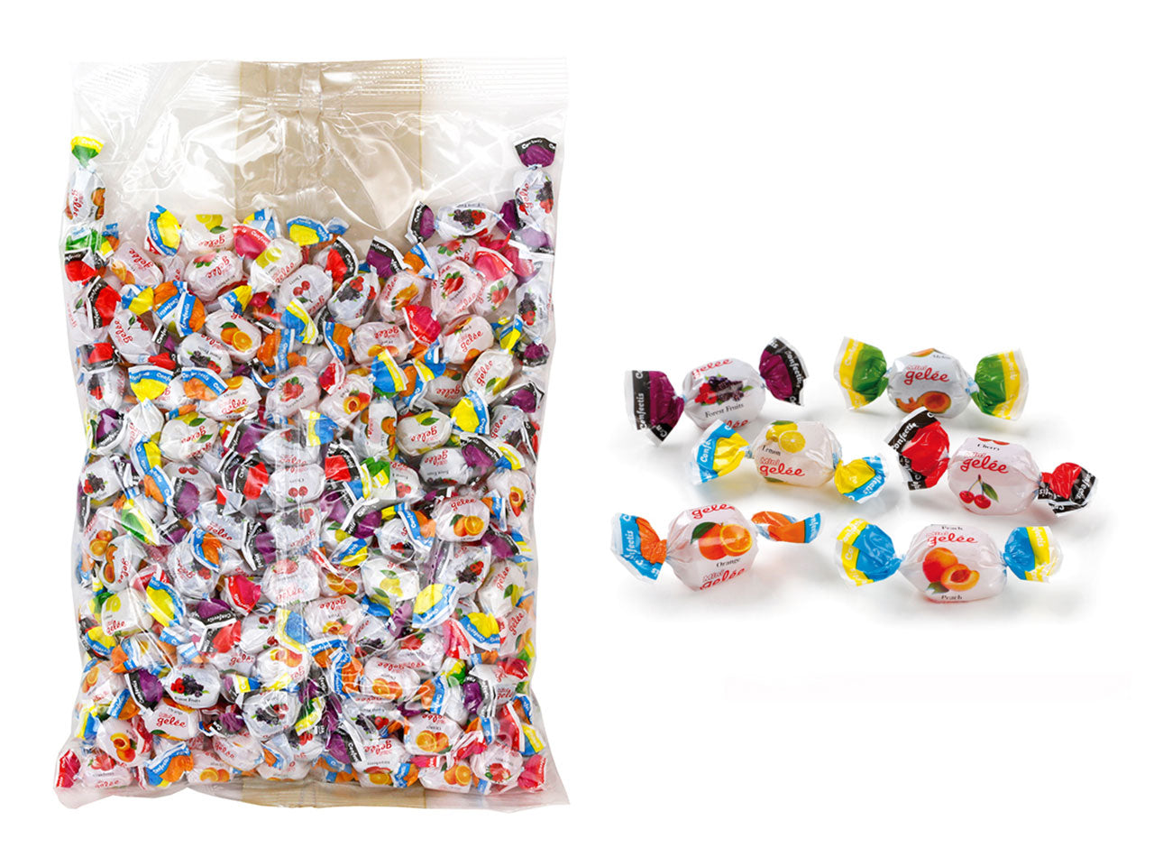 Mini gelatine assortite alla frutta vicentini