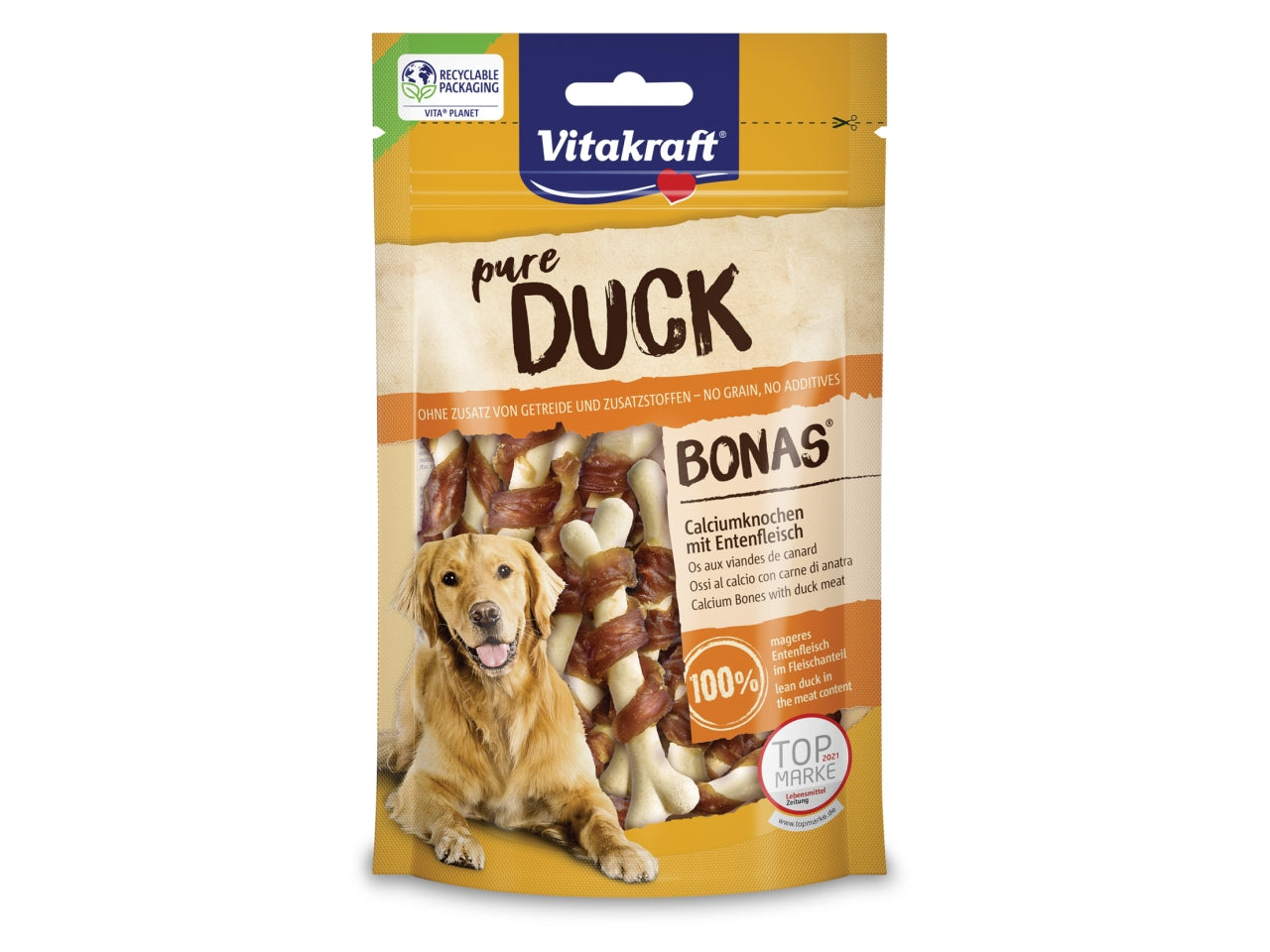 Duck bonas - ossi al calcio con anatra 80gr snacks per cani