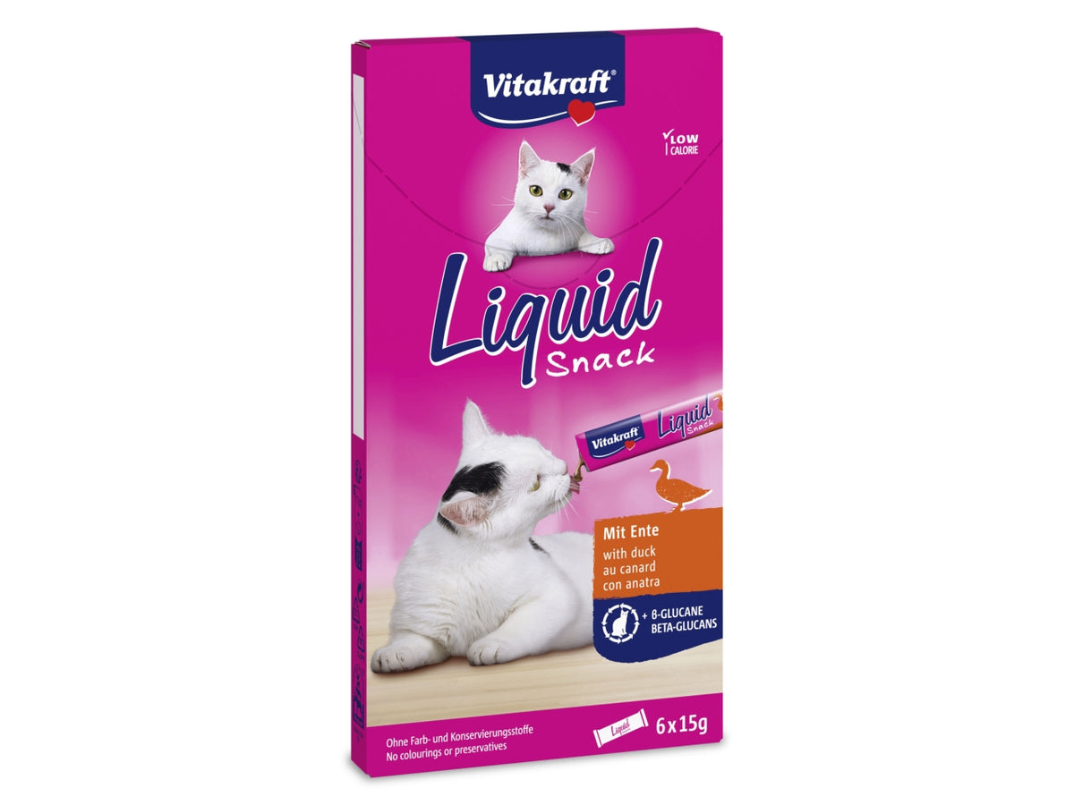 Liquid snack anatra - beta glucani 90gr snacks per gatti