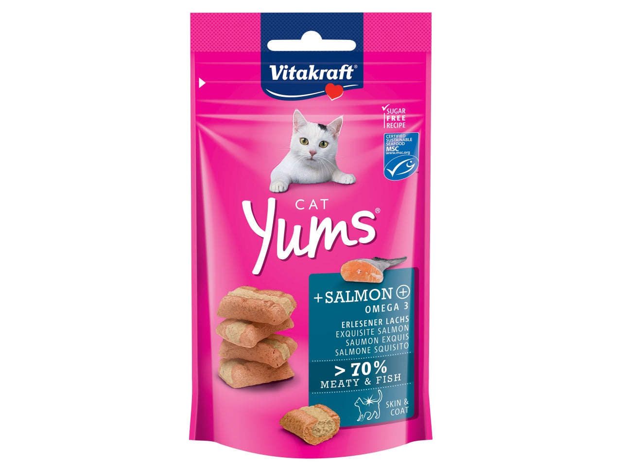Cat yums salmone 40gr snacks per gatti