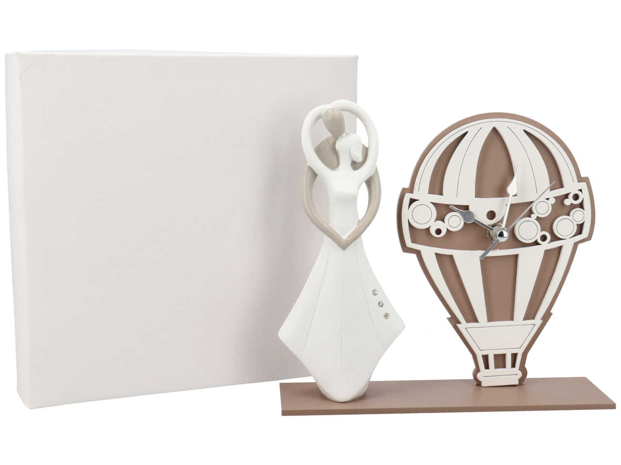 Orologio mongolfiera sposi strass fango