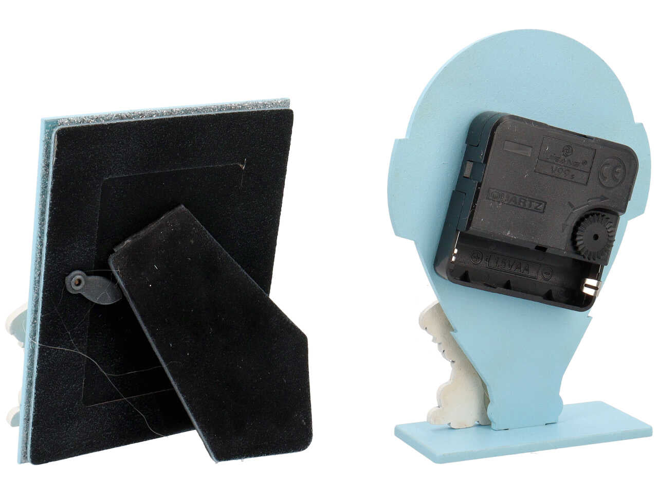 Set portafoto + orologio cane azzurro