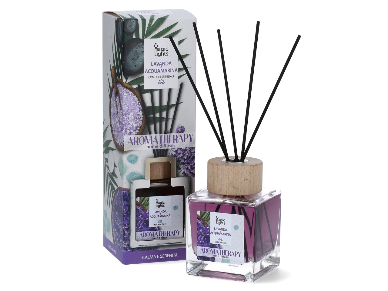 Diffusore aromaterapia 250 ml lavanda e acquamarina