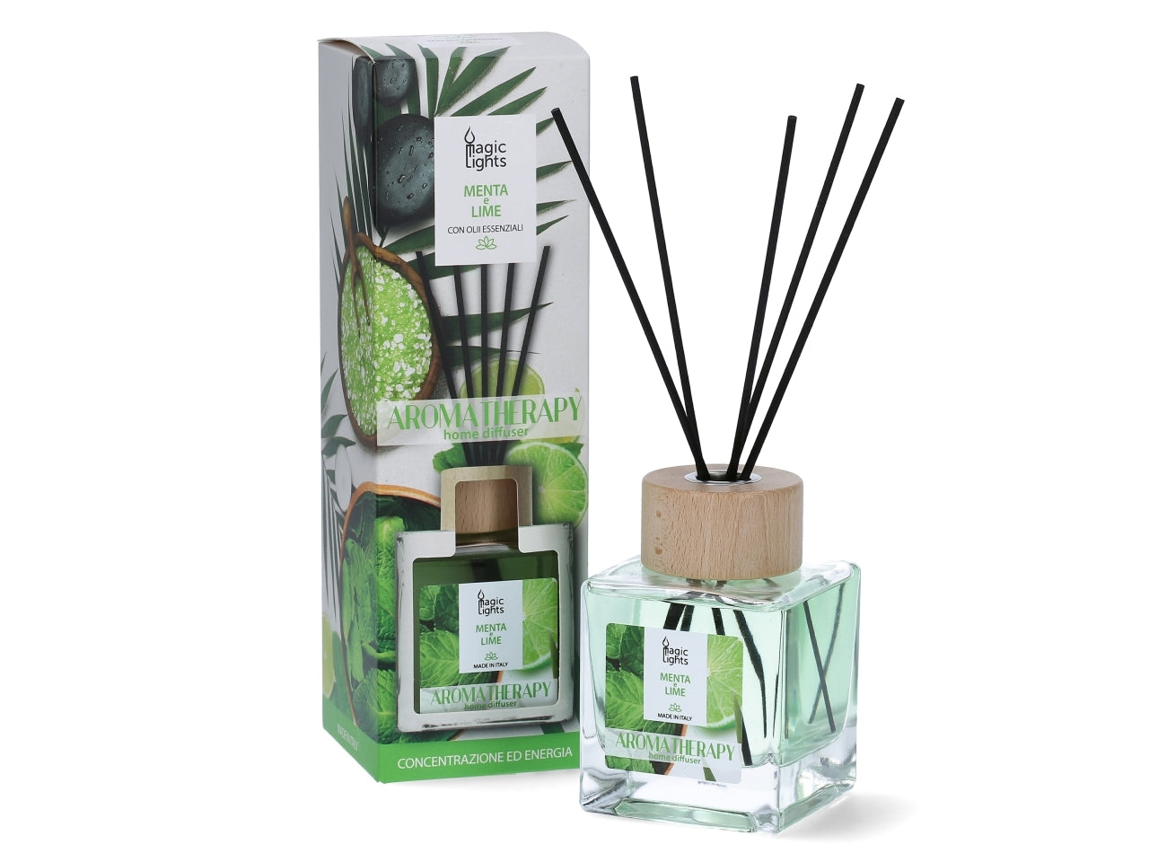 Diffusore aromaterapia 250 ml menta e lime