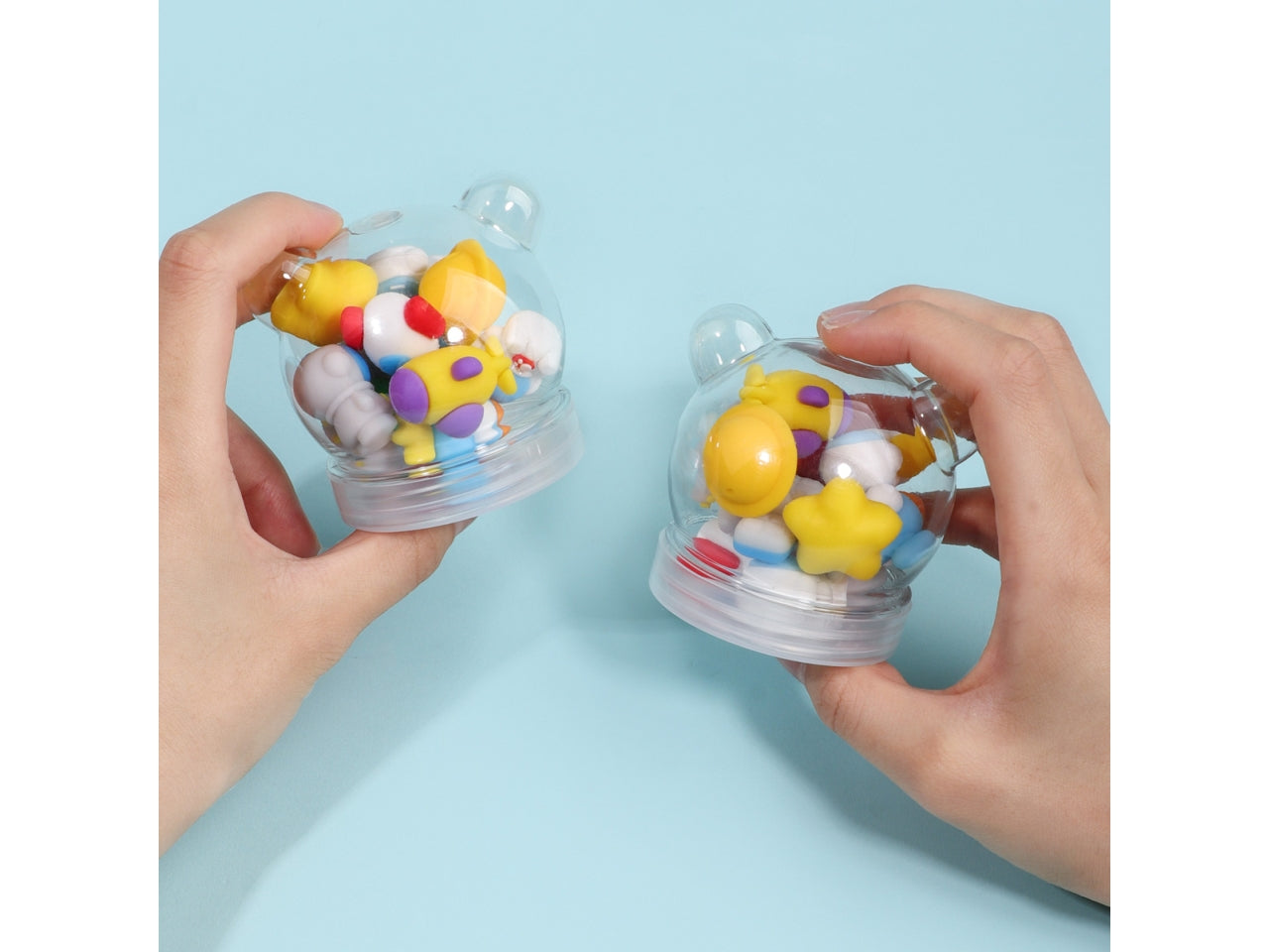 Gommine 3d alta qualita' set 12 pz in boule space