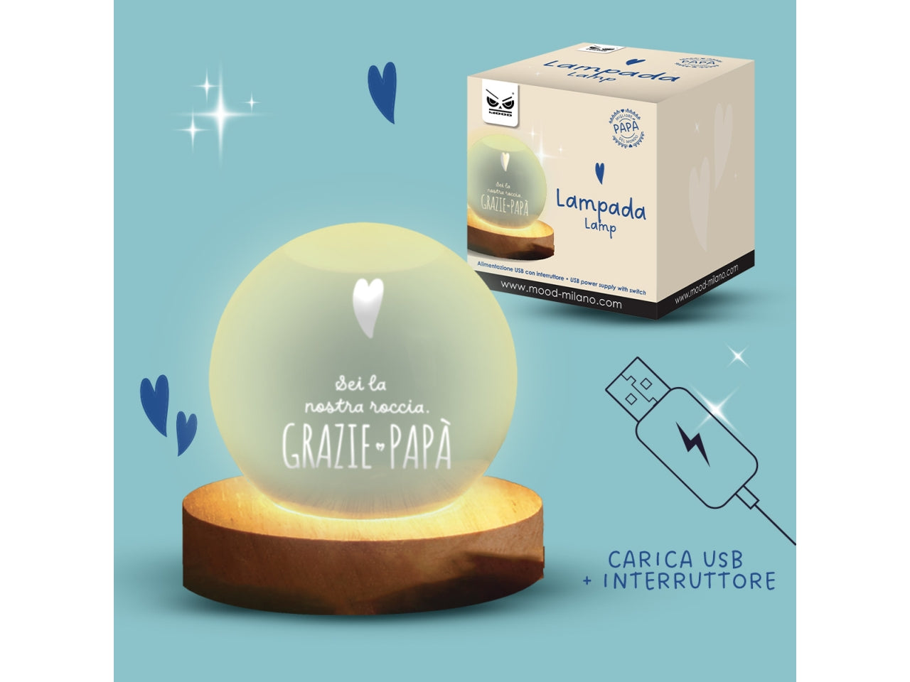 Lampada sfera grazie papa'