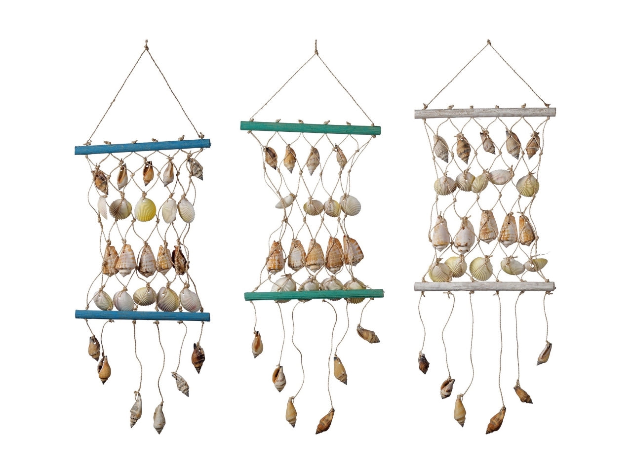 Decorazione con conchiglie 20x46 cm in 3 colori assortiti