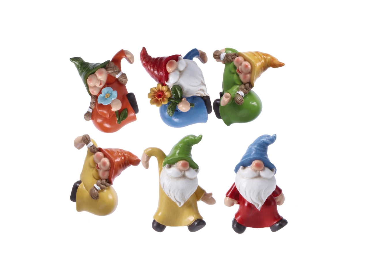 Decorazione per vaso nano in poliresina 8x4xh.7 cm 6 assortimenti